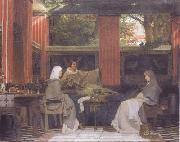 Alma-Tadema, Sir Lawrence Vdenantius Fortunatus Reading his Poems to Radegonda VI AD 555 (mk23) oil